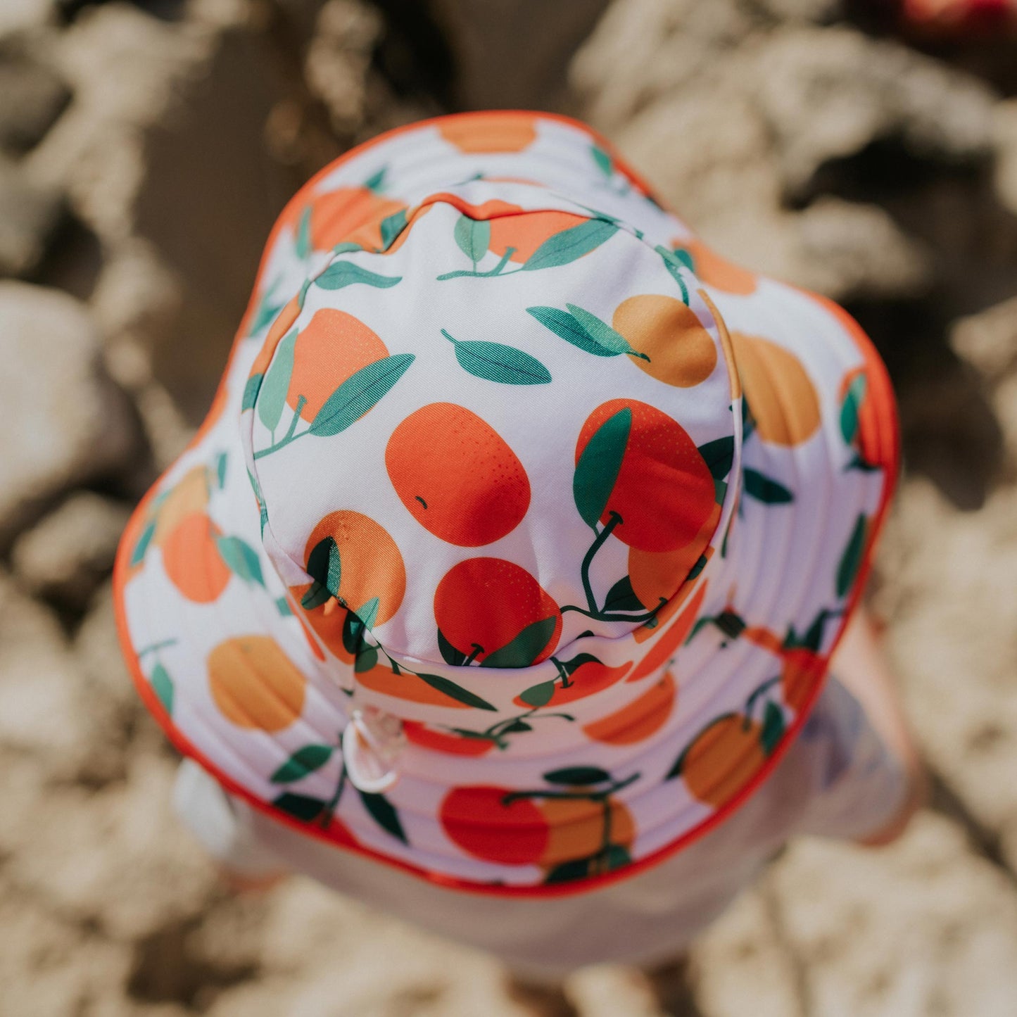 Pipi Swimwear citrus fruit reversible wide brim swim hat