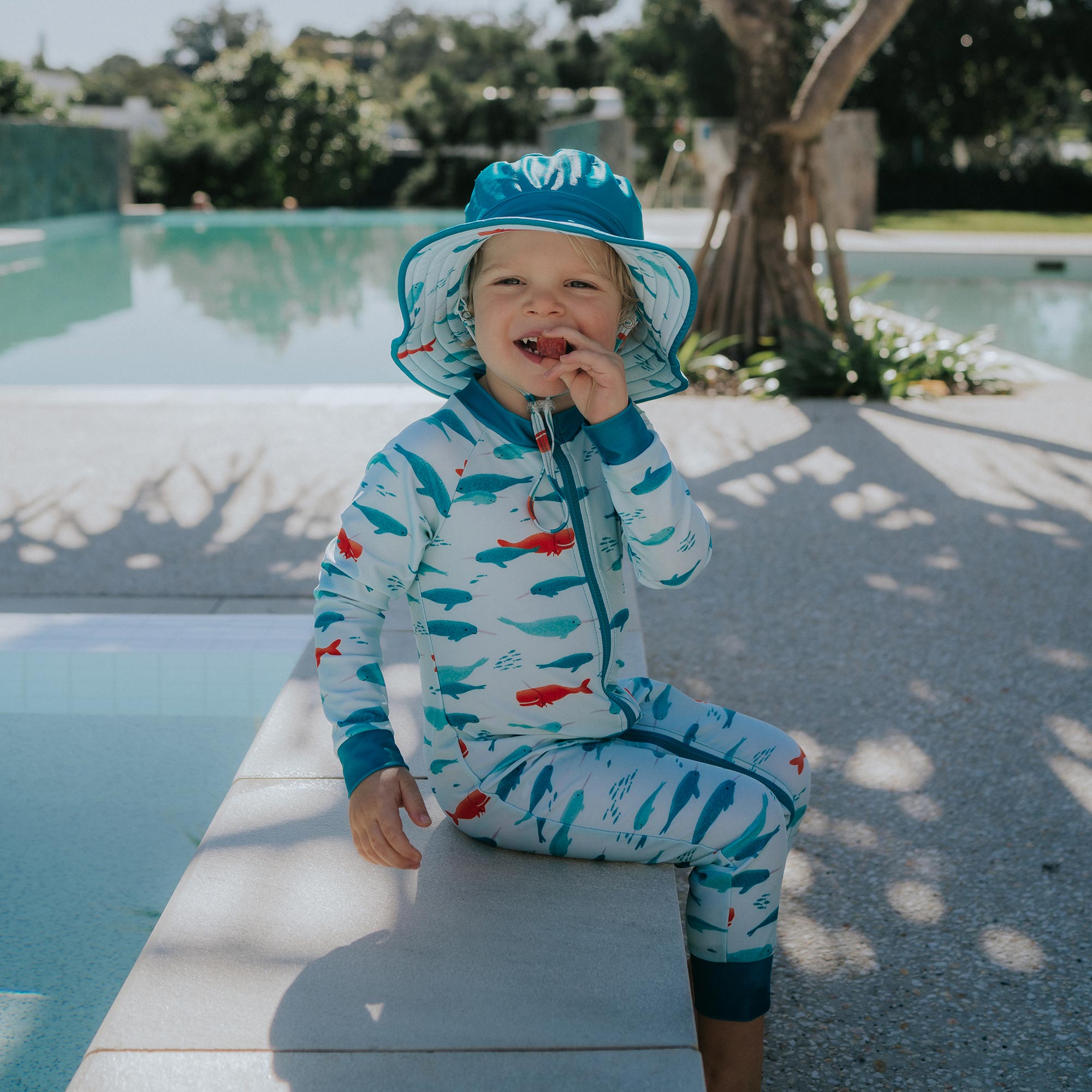 Baby uv swimsuit and 2024 hat